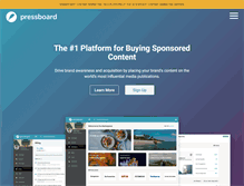 Tablet Screenshot of pressboardmedia.com